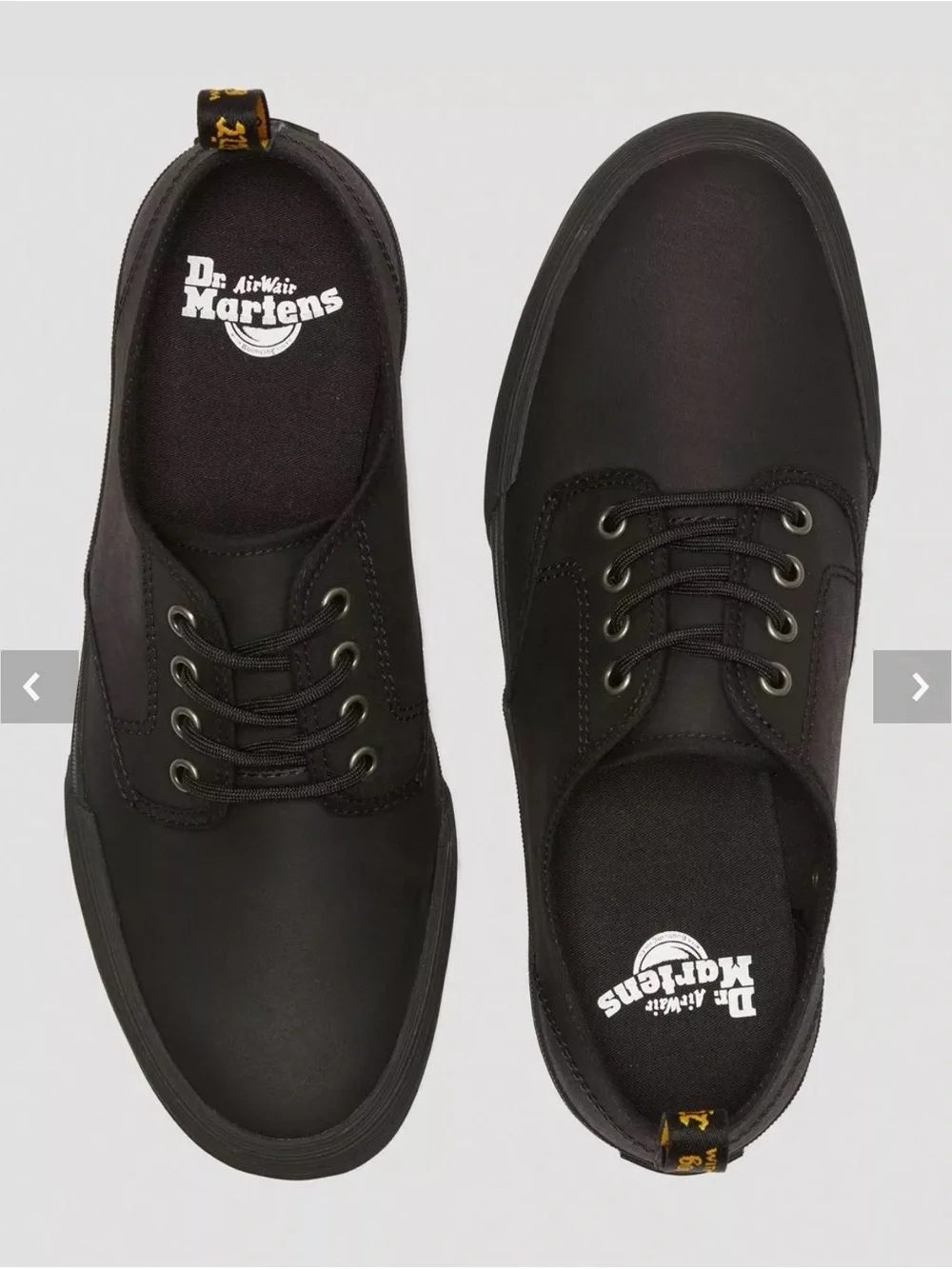Dr. Martens Black Low-Top Canvas Lace-Up Sneakers